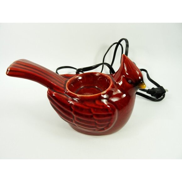 Scentsy Red Cardinal Bird Wax Warmer Electric Tabletop - Picture 2 of 8